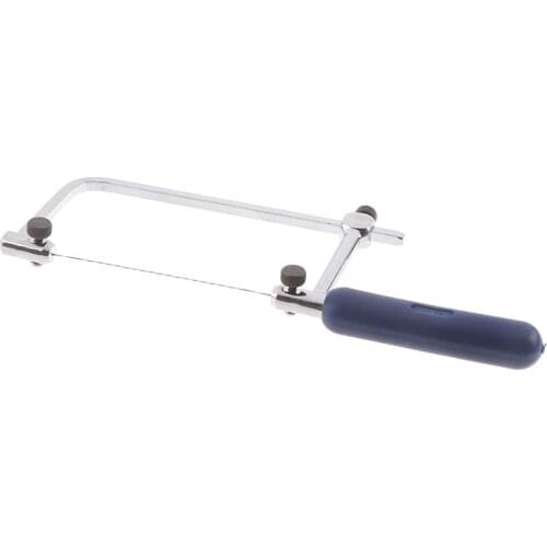 4" Adjustable Frame Sawbow U-shape Coping Jig Saw for Woodworking Craft Jewelry DIY Hand Tools with 6pcs Spiral Blades New