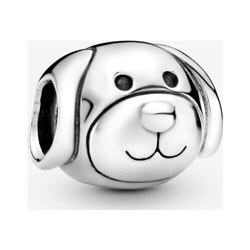Fits Pandora Charms Bracelet 925 Sterling Silver Devoted Dog Charm Metal Beads for Jewelry Making Women Girls DIY Gift Bijoux