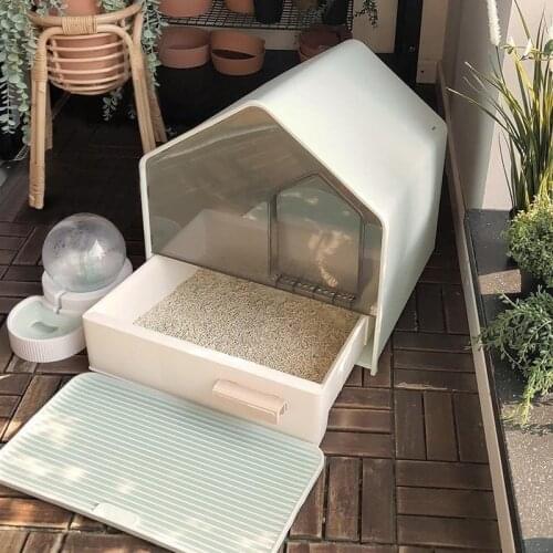 NEW Fully Enclosed Cat Litter Box Drawer Type Cats Toilet Deodorizing Kitten Bedpans Anti-splash for cat under 10kg Pet Supplies