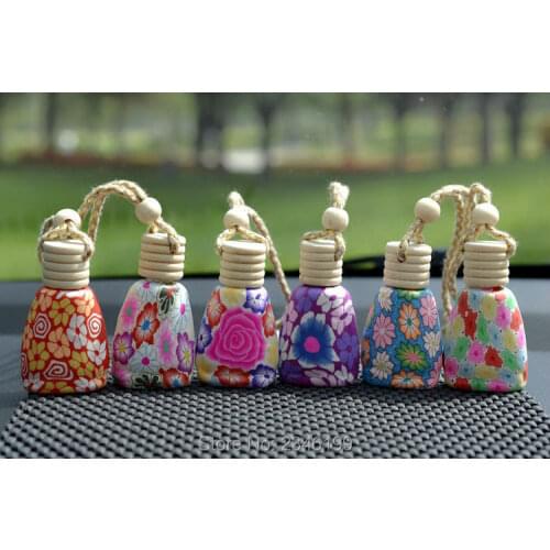 10ML30pcs/lot Chinese Style Empty Fimo Perfume Bottle,Creative Little Gifts,Aromatherapy Car Hang Decoration, Essence Oil Bottle