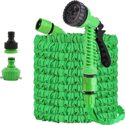 Water Hose Expandable Garden Hose 7 Function Spray Nozzle, Triple Layer Latex Core Water Pipe & Extra Strength Fabric 25-200FT