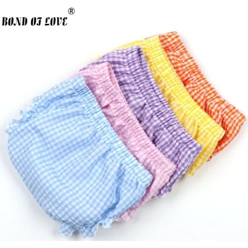Baby Boy Girls Shorts Newborn Bloomers Baby Panties Checkered Pattern Infant PP Shorts Summer Beach Harem Shorts Kids Bloomer
