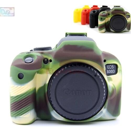 Rubber Silicon Case Body Cover Protector Soft Frame Skin for Canon EOS 800D Rebel T7i Kiss X9i Camera