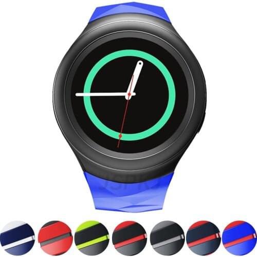 For Samsung Gear S2 R720 Fashion Watch Silicone Watch Bracelet Chrome Sport Replacement Bracelet Bands Colorful Accessories