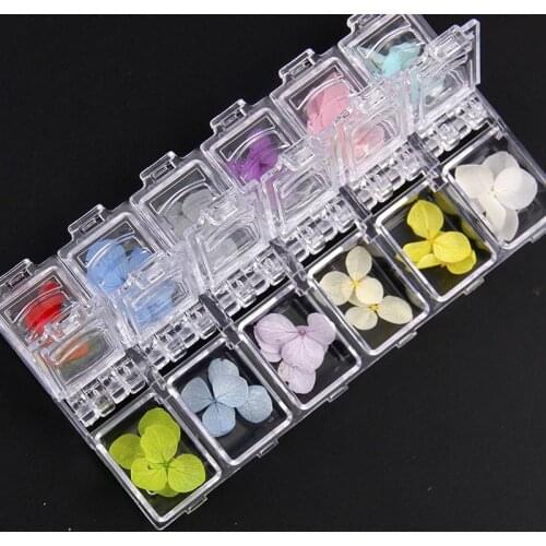 1Box 24PC Dried Flowers Leaf UV Resin Decoration Natural Floral Sticker 3D Dry Beauty Resin Fillings DIY Filling Jewelry