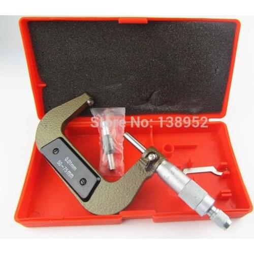 50-75mm Outside Micrometer 0.01mm Micrometer Measuring Tools