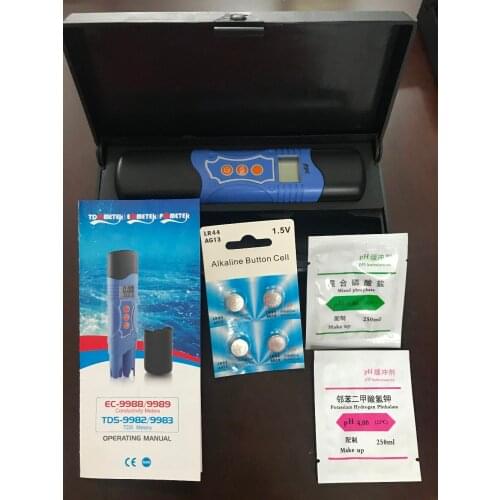 Wattson Waterproof 998 PH EC TDS 2 in 1 pen type meter test