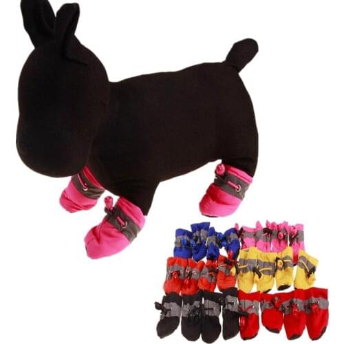 4Pcs/set Pet Dog shoes Anti-slip Soft-soled Spring Winter Use Pets Foot Paw Care Accessories For Small Medium Puppies Dogs
