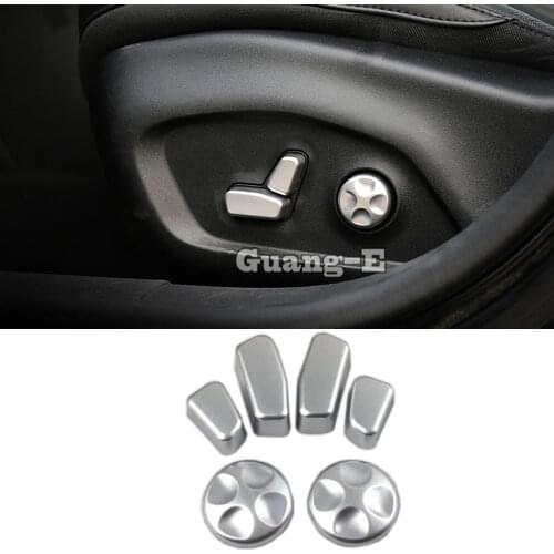 For Jeep Compass 2017 2018 2019 2020 Car Cover Detector ABS Chrome Seat Adjustment Knob Button Switch Trim Accessories 6pcs