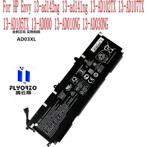 100% Brand New 4450mAh/51.4WH AD03XL Battery For HP Envy 13-ad142ng 13-AD102TX 13-AD107TX 13-AD105TX 13-AD000 13-AD010NG Laptop