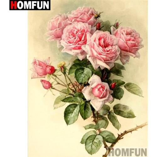 HOMFUN Full Square/Round Drill 5D DIY Diamond Painting "Flower landscape" Embroidery Cross Stitch 3D Home Decor A10524