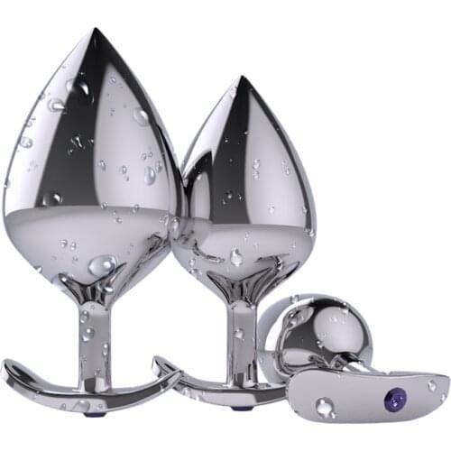 DINGYE Anal Sex Toy Stainless Steel Butt Plug Anal Prostate Masssager Erotic Toy Male Masturbation Sex Toy Sex Product for Man