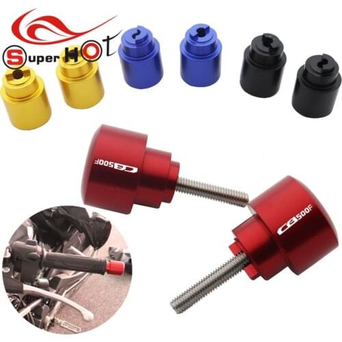 For Honda CB500F 2013-2020 Motorcycle Handlebar Grips Plug Slider Handle Bar Ends fit for cb500f 2014-2020 with CB500F LOGO