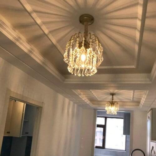 European-style modern entrance hallway corridor lighting cloakroom crystal simple dining table single Pendant Lights LX101617