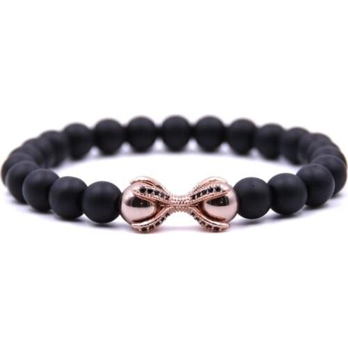 HYHONEY Pave CZ Charm Bracelets For Women Matte beads Stone Bracelet Men Couple Jewelry Christmas jewelry pulseras