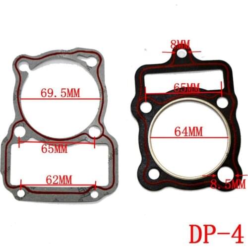 Motorcycle Cylinder Head Gasket Set for CG200 200cc Scooter ATV Dirt Bike, Engine Supplies Accessories