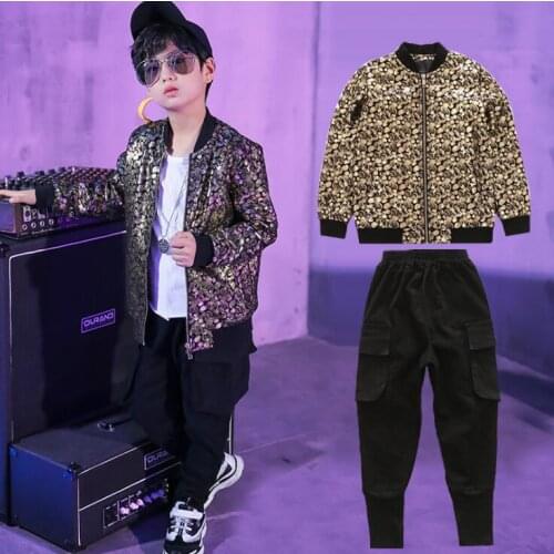 2019 Spring Autumn Kids Clothes Boys 3 4 5 6 7 8 9 10 11 12 14 Years Boys Clothing Set Sports Suits Boys Gold Jacket And Pants