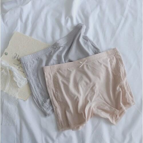 Summer simple sweet safety pants women Japanese lace bottom boyshort soft Panties lingerie women Panties Underwear N721
