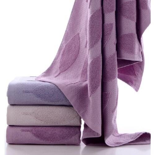 3pcs/lot 100% Cotton Terry Towel 34*74cm High Quailty Solid Leaves Pattern Water Absorption Thick Face Towel Washcloth Family