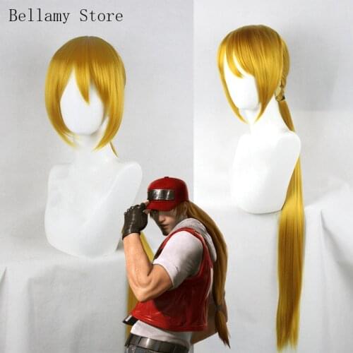 Game THE KING OF FIGHTERS MARK OF THE WOLVES Terry Bogard Cosplay hairwear Wig+Wig Cap