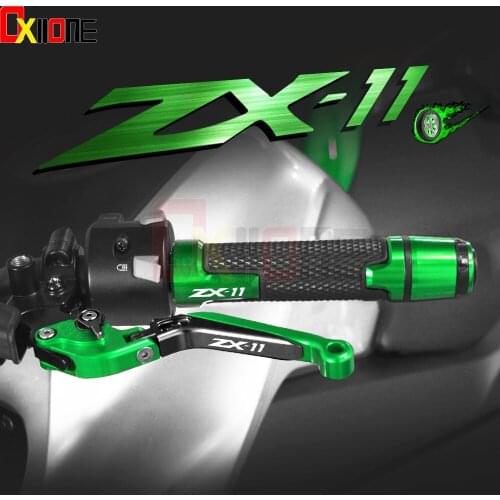 Motorcycle Aluminum Brake Clutch Levers Handlebar hand Grips Ends For Kawasaki ZX1100 ZX11 1990-2001 1997 1998 1999 2000 Parts