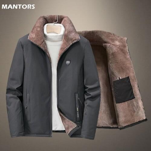 2021 Winter Mens Fleece Coat Parkas Jacket Thick Cotton Warm Bomber Parkas Coat Fashion Mens Masculine Jacket Windproof 5XL New