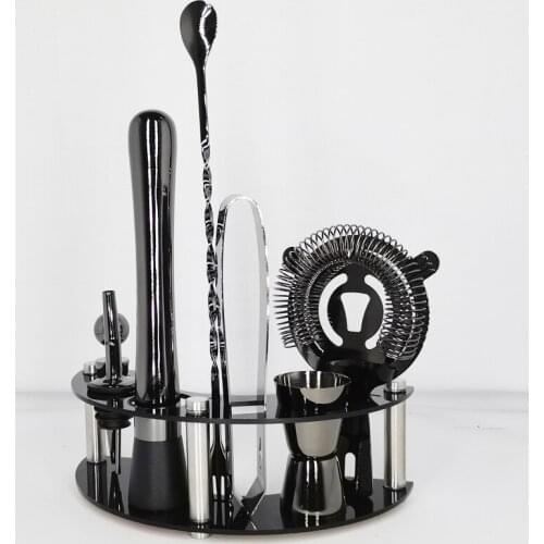 Bartender Kit, Shaker Bar Tools Stainless Steel cocktail shakers set Spoon Muddler Strainer Ice Tong Pour Cork Bar Accessories