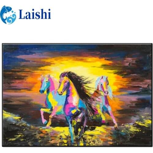 5D DIY Doodle running horse Diamond Painting Kit Full Drill Square Embroidery Mosaic Art Picture of Rhinestones Decor Gift