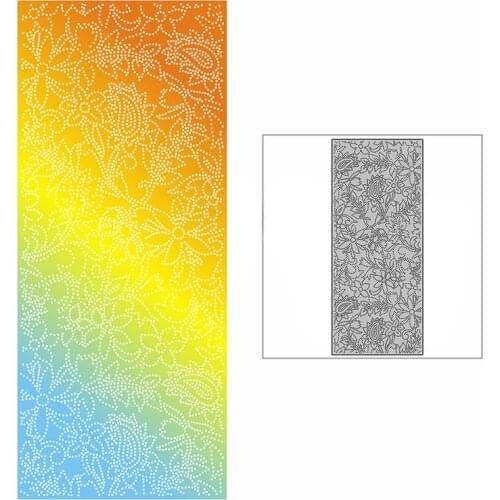 New Slim Spotted Thorny Flowers Background Plate Craft Embossing 2021 Metal Cutting Dies for DIY Scrapbooking Album Card Making