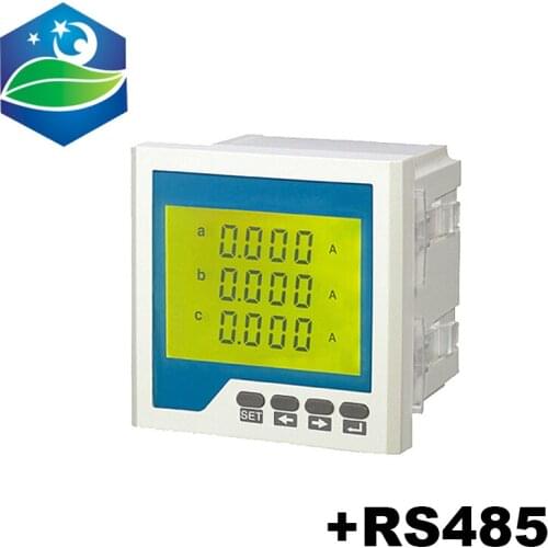 Single phase digital ampere meter LCD current meter 48*48 ammeter RS485