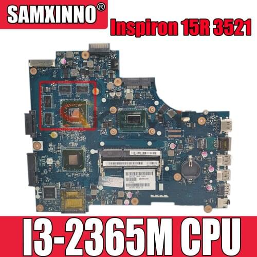 Original Laptop motherboard For DELL Inspiron 15R 3521 5521 I3-2365M Mainboard VAW00 LA-9104P CN-051J3G 051J3G SR0U3 SLJ8E