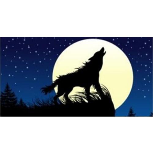 Modern Night Wolf Howling Full Moon Shower Towels Men Wolf Wolves Swimming Pool Towel Face Hand Cool Animal Daddy Birthday Gifts