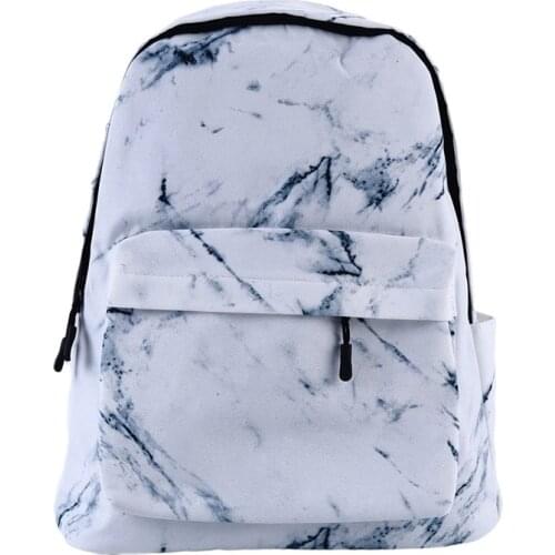 Fashion Teenager Backpack Boys Girls Marble Stone Print Backpack Rucksack Canvas Shoulder School Backpack Mochila Feminina