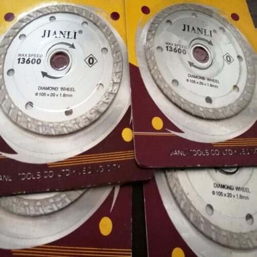 Free shipping of 1PC 105*20*8mm cold press diamond turbo segmented saw blades for cutting marble/granite/tile/cutting