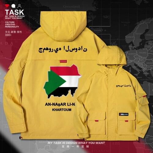 North Sudan Sudanese SDN men jacket hooded map nation flag casual long sleeve printed new streetwear top coat autumn clothes