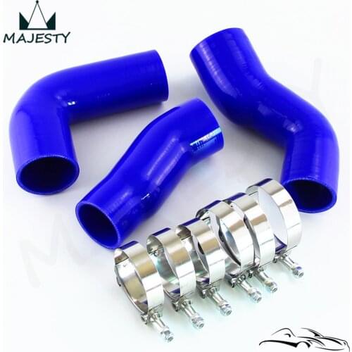 Silicone Intercooler Turbo Pipe Hose W/ T-Clamps Kit Fits For BMW E60 E61 530d 525d