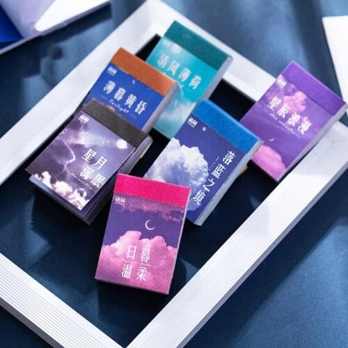 50PCS/lot Note Stickers Sticky DIY Hand Account Material For Scrapbooking Junk Journal Planner Label Decor