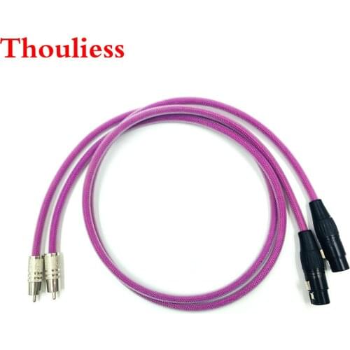 Thouliess Pair Rhodium Plated 2RCA Male to 2XLR Female Cable XLR Balanced Reference Interconnect Audio Cable with XLO HTP1 Cable