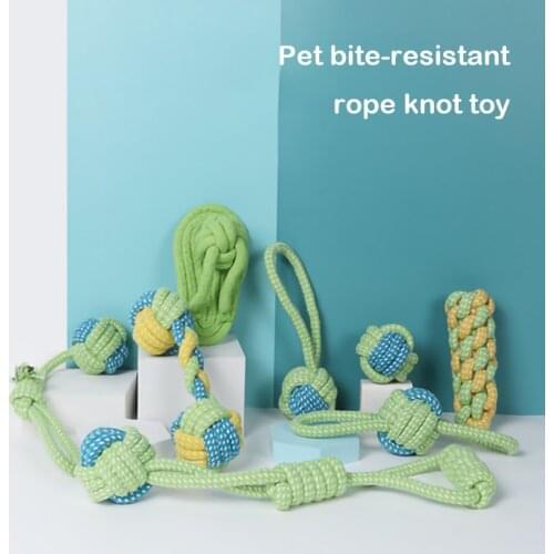 Pet Clean Tooth Rope Knot Toy Fidget Toys Combination Set Cotton Rope Cat Accessories Toy Dog Toy Molar Bite Resistant Dog Rope