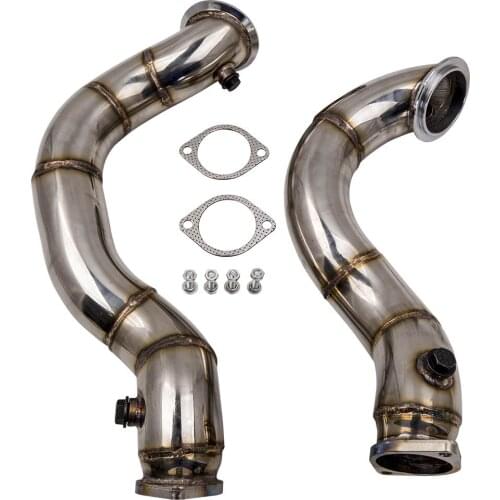 2pcs Exhaust Turbo Down pipe for BMW N54 E90 E91 E92 E93 07-10 3.0L Tube Pipes