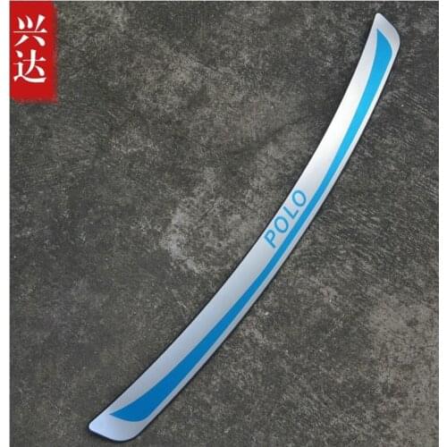 Protective Pad On The Rear Trunk Trim Lid Threshold Rear Door Sill For Volkswagen Polo 2011 - 2019 Hatchback Version,Car-Styling