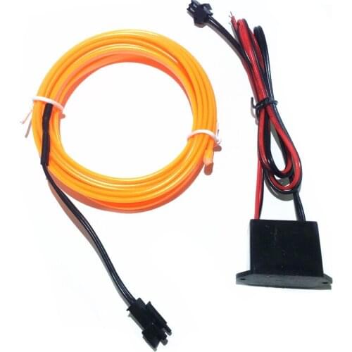 Green 3M flexible neon lamp luminescence EL luminescent steel tube cable zone LED neon shoes clothing car party decoration lamp