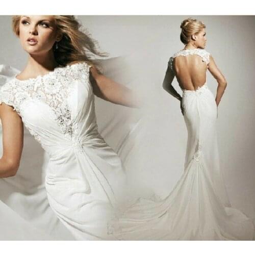 Free shipping vestido de noiva 2018 robe de mariee White sexy Backless Chiffon Prom Quinceanera bridal Gown bridesmaid dresses