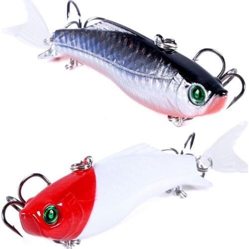 1pcs 8cm 22.5g Sinking VIB Lure No Rattling Ball Artificial Wobbler Hard Bait Lipless Crankbait Winter Ice Fishing Tackle