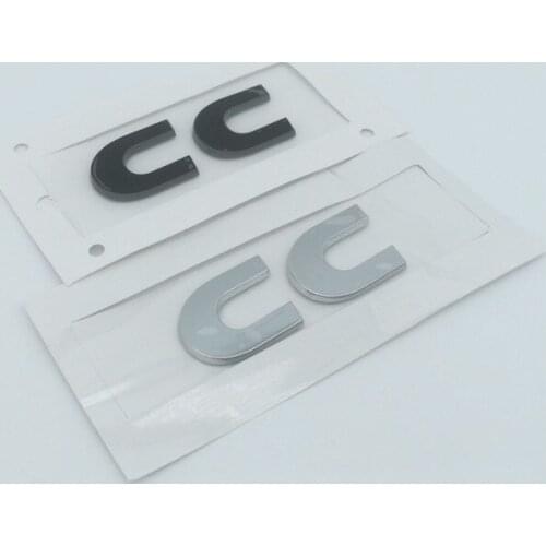 1pcs 3D ABS CC car Letter Rear trunk Decals Emblem badge sticker Decal Car styling