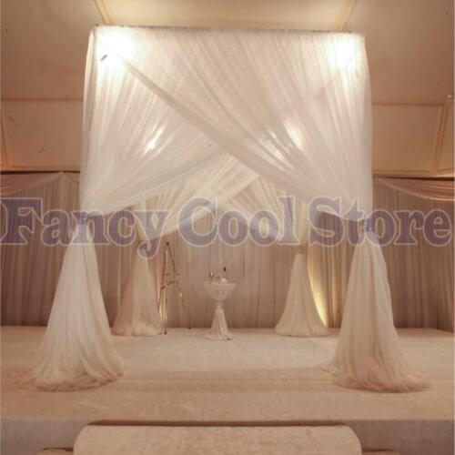 10ft x 10ft x 10ft White wedding pavillion Party decoration,Including Drape and Stand