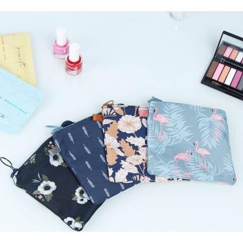 13*13c m Multifunction Waterproof Zipper Bag Sanitary Pad Credit Card Organizer Cosmetic Holder Household Organization