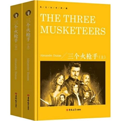 2Pcs/set The Three Musketeers by Alexandre Dumas Original English Edition A Complete Collection in English Series Paperback