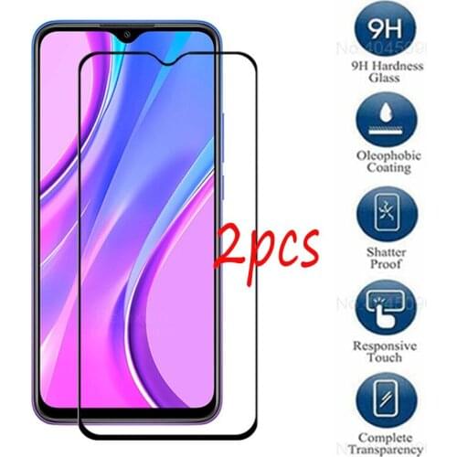 2Pcs/Lot Full Cover Screen Protectors For Xiaomi Redmi 9 Scratch Proof Protective Film Tempered Glass Redmi readmi 9 safty glas