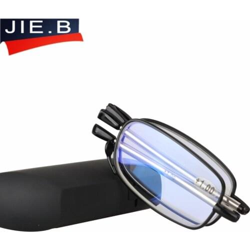 2017 New Coating Unisex Mens and Womens Slim Mini Folding Reading Glasses portable cases +1.0 +1.5 +2.0 +2.5 +3.0 +3.5 +4.0